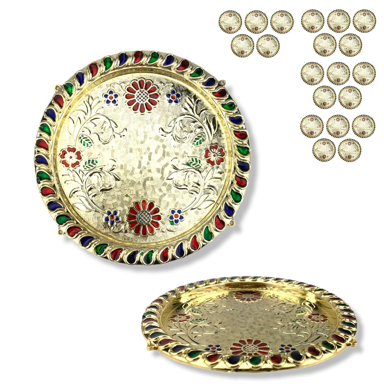 Bulk 5/20/50 Golu Gift Acrylic Pooja Puja Haldi Kumkum Rakshabandhan Thali, Varalaxmi Navrathri Diwali Gift, Baby Shower, Housewarming Favor,